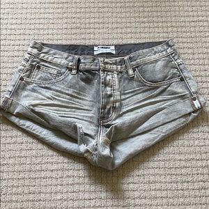 ONE x ONETEASPOON Grey bandits jeans shorts